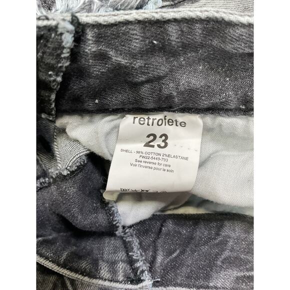 Retrofete 'Monica' Gray Strait Leg Denim Jean Size 23 - Picture 5 of 5